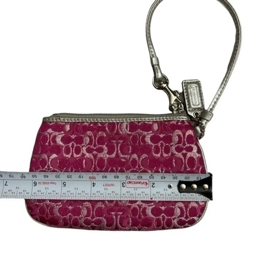COACH vintage y2k pink silver optic wristlet